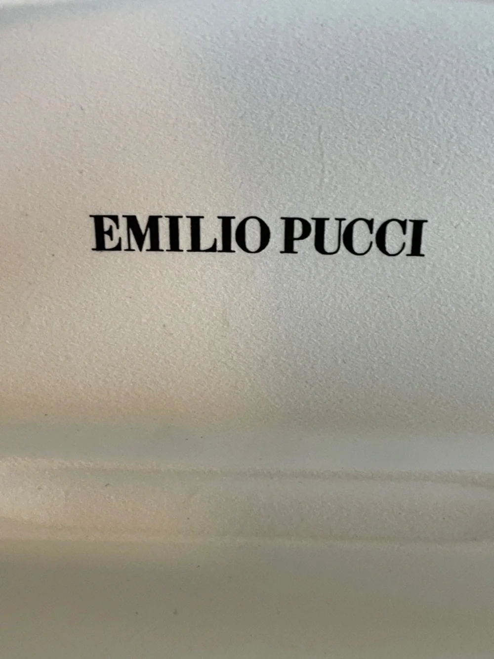 EMILIO PUCCI White Sunglass Hard Clam Shell Large Case